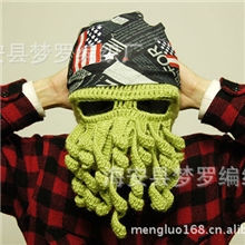 2013新款潮帽章鱼滑雪帽针织帽子工厂秋冬帽子批发多色定制