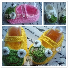 厂家供应手工婴儿毛线鞋婴儿鞋宝宝鞋卡通宝宝鞋批发