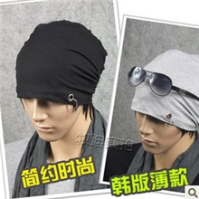 韩版薄款全棉套头帽子男潮流铁圈帽子头巾嘻哈街舞帽休闲帽