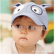 儿童帽子儿童棒球帽动物造型细条小狗儿童帽太阳帽布112301