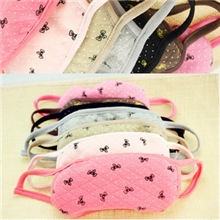 雅美口罩时尚可爱蝴蝶结口罩情侣口罩双层纯棉保暖口罩批发