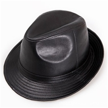 特价新款绵羊皮礼帽牛仔帽男士秋冬真皮帽子老人帽子送礼潮