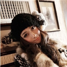 MZ812呛口小辣椒同款超可爱彩色毛毛球毛线帽子针织帽子7个球