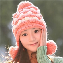 最新款冬天韩版潮秋冬可爱毛线帽子时尚女士护耳针织帽冬季女帽