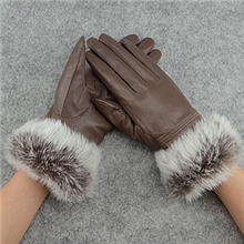 2013冬新女式真皮手套女士皮手套獭兔毛大毛口保暖羊皮手套