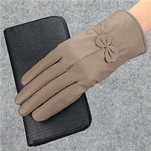 冬季热销时尚手套银鹰羊皮手套女式皮手套真皮手套毛绒