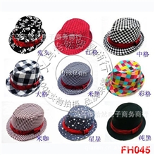儿童礼帽批发热销九款儿童礼帽/儿童流行经典爵士帽混款