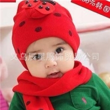 瓢虫/甲壳虫帽帽子围巾两件套