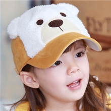 儿童帽春秋季新款儿童鸭舌帽儿童帽子小熊造型棒球帽
