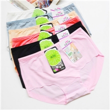 爆款2046淘宝热卖一片式无痕内裤性感美臀大版冰丝女士中腰批发