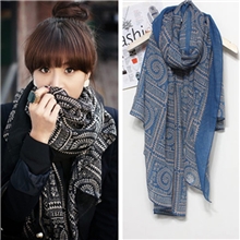 2013韩版文艺范儿圈圈格子复古民族风秋冬棉麻围巾批发披肩