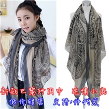 2013最新韩版百搭迷情小鹿纯棉围巾冬季保暖围巾女士围巾