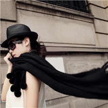 2013韩国秋冬球球女款围巾可爱针织毛线超长保暖加厚围脖披肩批发