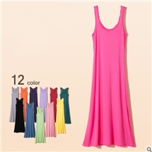 莫代尔背心长裙2013潮爆波西米亚吊带长裙欧美连衣裙