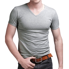 2013春夏新款男装一件代发莱卡棉男士V领短袖t恤批发韩版潮3241