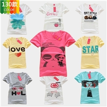 一件代发女装夏款新品修身女士短袖t恤批发韩版潮白色/彩色3243