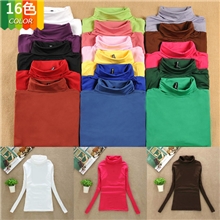 2013秋冬女装牛奶丝高领加绒打底衫保暖上衣潮流长袖t恤批发