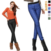 批发2013冬季女装小脚靴裤保暖加绒加厚外穿休闲棉裤大码羽绒裤