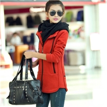 2013新款女装加厚中长款卫衣秋冬装韩版长袖休闲外套