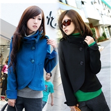 2013韩版气质贵族OL名缓风斗蓬立领仿羊毛呢女式短款小外套