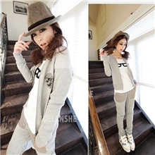 秋日必备！时尚开衫休闲两件女韩版长袖卫衣套装