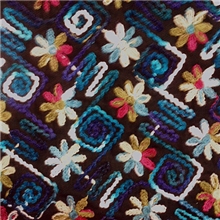 厂家直销粗条法兰呢电脑绣花面料秋冬款时尚服装旗袍面料