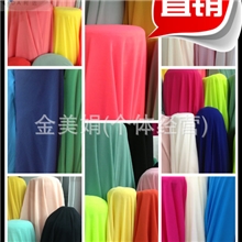 自产自销珍珠雪纺化纤布料现货柯桥涤纶女装档秋冬面料