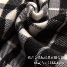 【厂家直销】T/R单面绒绒布面料T/R格子面料