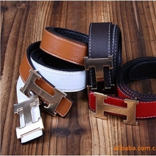 【字母H扣头】人气款2011时尚休闲腰带韩版女士腰带男士皮带415