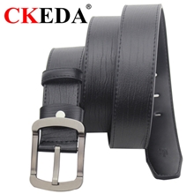 全网热卖男士真皮皮带时尚潮流简约牛皮腰带百搭日字针扣裤带