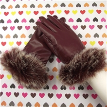 批发手套/保暖手套/运动手套/多功能时尚休闲手套/女pu毛口