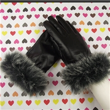 批发保暖男女式真皮pu皮手套毛口手套