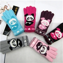 2013新款毛线手套卡通时尚保暖五指手套批发冬季手套混批促销