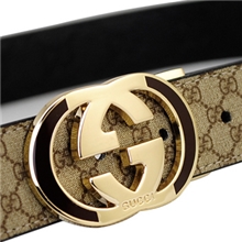 2013双G真皮皮带高皮质真皮皮带3.3宽度点胶棕色