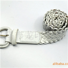 【义乌聚兴】厂家批量生产供应白色潮流编织腰带PVC腰带D3