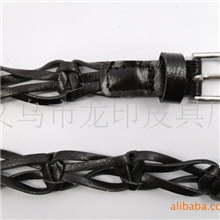 【义乌聚兴】低价供应各种规格黑色潮流编织腰带编织腰带真皮