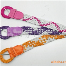 【义乌聚兴】厂家批量供应彩色儿童编织腰带儿童腰带皮带