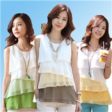 S-XXL2013夏装多色时尚无袖雪纺背心衫胖MM大码爆款女装批发