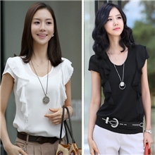2013夏装爆款仿真丝色丁短袖上衣雪纺t恤淘宝热卖女装