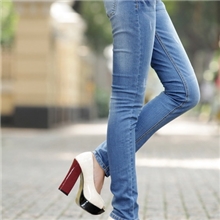 热销新款2013秋装女式韩版牛仔小脚裤/修身铅笔裤小脚铅笔裤女