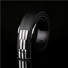 皮带男士韩版潮青年复古休闲腰带真牛皮正品平滑扣字母时尚裤带