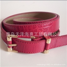 【ASUKA*WEIWEI大爱】外贸多色牛皮鳄鱼纹女士真皮装饰腰带