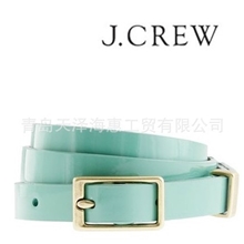 外贸新鲜果冻牛漆皮多彩女士真皮外贸细腰带