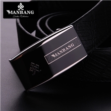 2013新款曼邦正品男士铜头真皮牛皮皮带百搭整张头层牛皮臻品