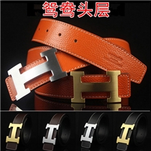 牛皮H扣皮带真皮皮带双面头层牛皮男士腰带男仕皮带一件代发