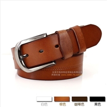 H040头层牛皮皮带男士真皮腰带男款休闲压花植鞣革皮带牛仔裤带