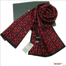 厂家批发韩版新款韩国秋冬季字母款男士围巾100%桑蚕丝潮流486