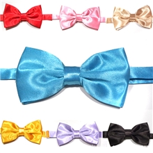 批发定制纯色男女士领结单一色蝴蝶结双层闪光领结领花