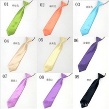 儿童领带纯色领带橡皮筋领带小童领带小学生领带领结