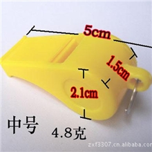 厂家订单生产批发中号环保PP塑料儿童玩具学校裁判礼品口哨哨子